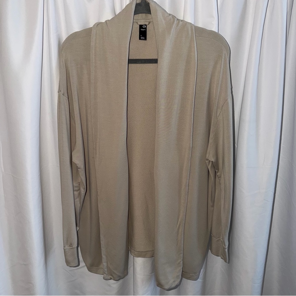 GapFit Light Tan Open Front Cardigan